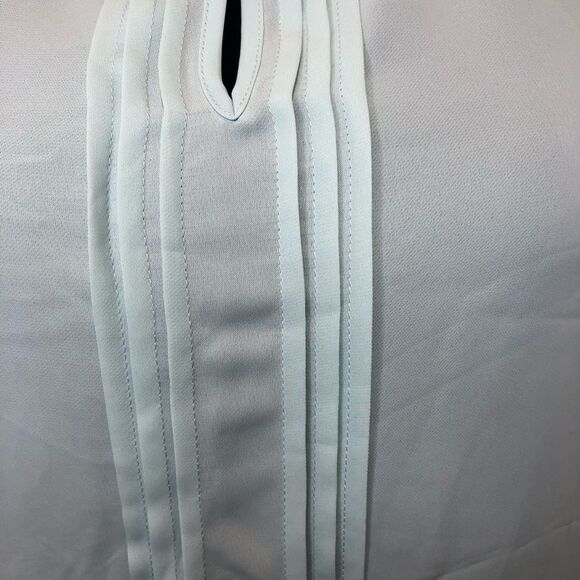 Lauren Conrad blue sleeveless top w/ pearl collar - Picture 2 of 15